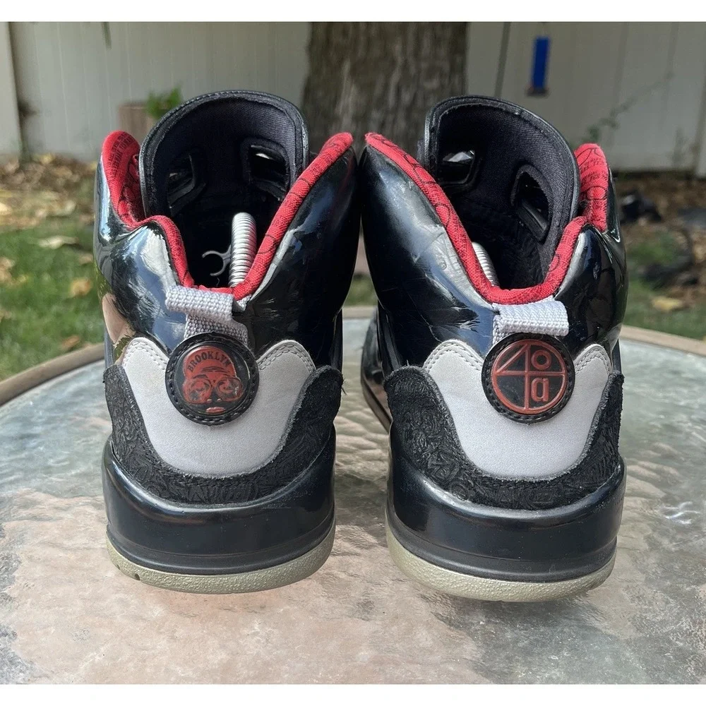 Nike Air Jordan Spizike Patent Leather Mens Size 11 Black Red 315371-001 Sneaker